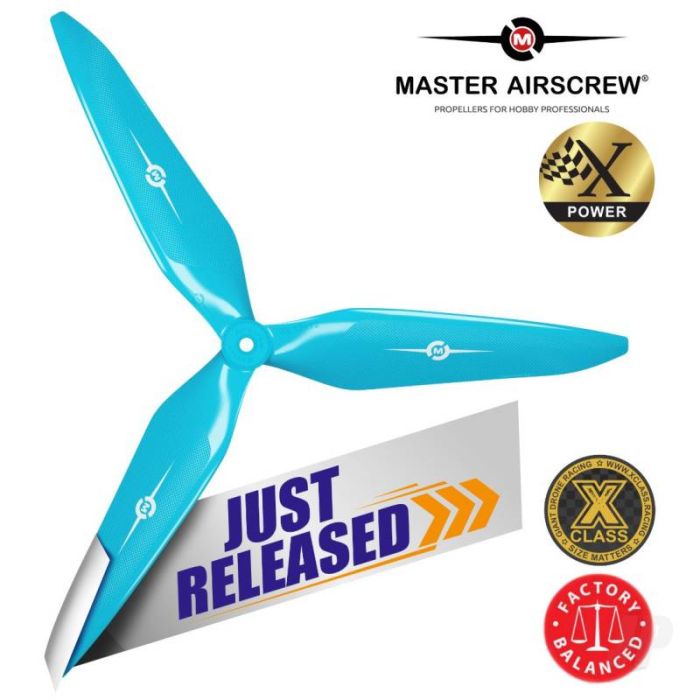 Master Airscrew 13x12 3X Power X-Class Giant Racing Drone Propeller (CCW) Blue 