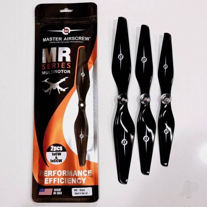 Master Airscrew 11x4.5 MR Propeller Set x2 Black 