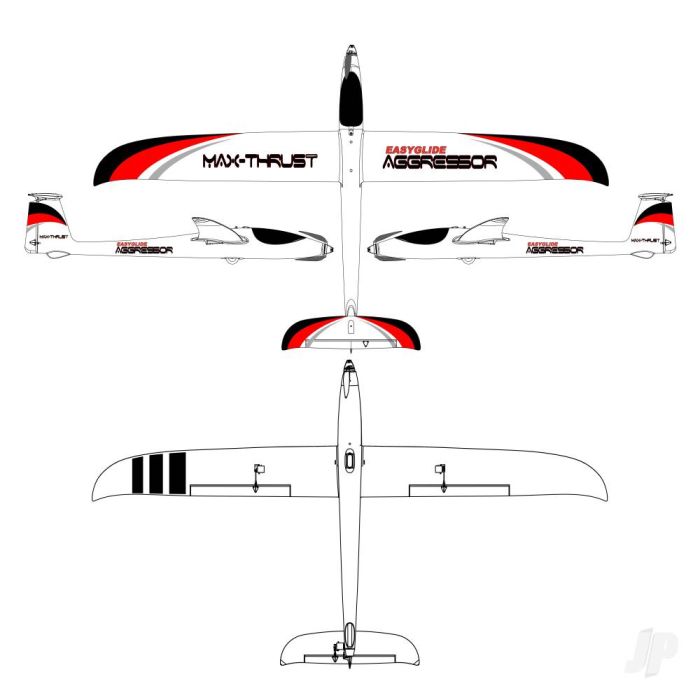 Max-Thrust Aggressor Easyglide ARTF (no Tx/Rx/Batt) RC Glider (1800mm)
