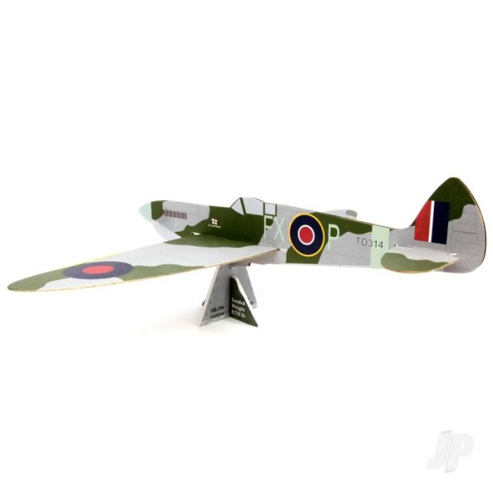 Spitfire IXe Large Balsa Freeflight Kit with History Sheet & Pilot Logbook