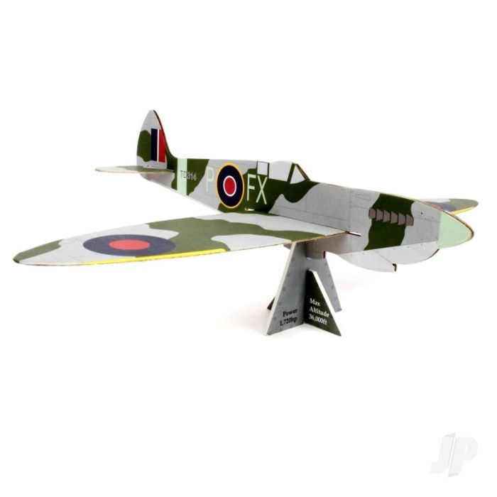 Spitfire IXe Large Balsa Freeflight Kit with History Sheet & Pilot Logbook