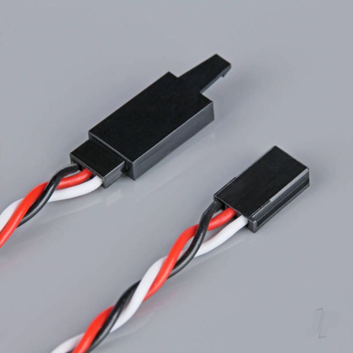 Radient Futaba Twisted HD Extension Lead with Clip 1000mm 
