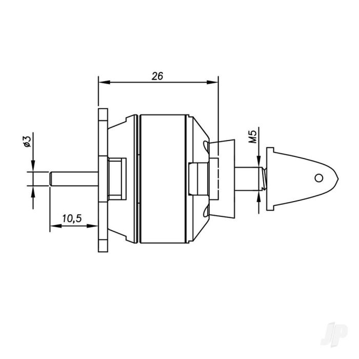 Radient Brushless Motor 2826 1300KV (2-3S)