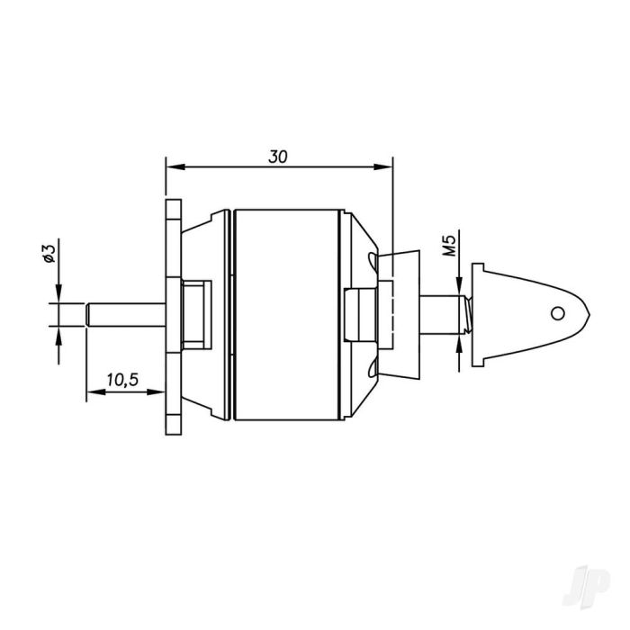 Radient Brushless Motor 2830 1000KV (2-3S)
