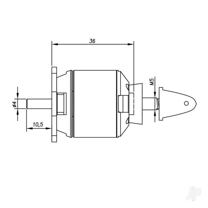 Radient Brushless Motor 2836 1100KV (2-4S)
