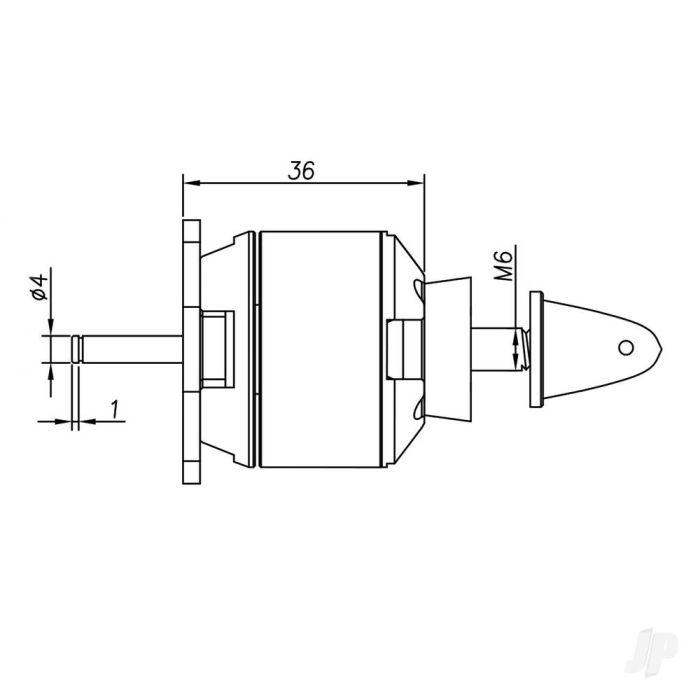Radient Brushless Motor 3536 1050KV (2-4S)