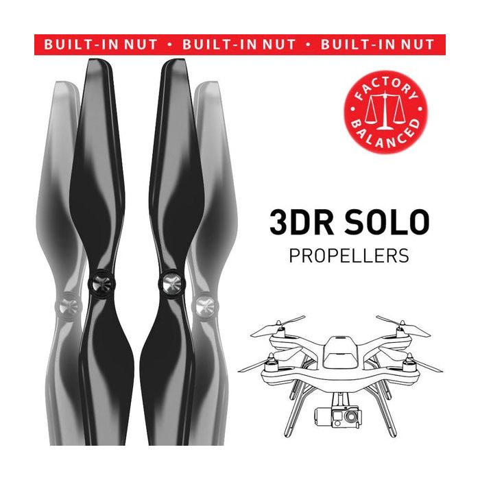 Master Airscrew 3DR Solo Propellers - MR-SL – 10x4.5 Prop Set – Black