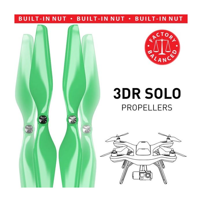 Master Airscrew 3DR Solo Propellers - MR-SL – 10x4.5 Prop Set – Green