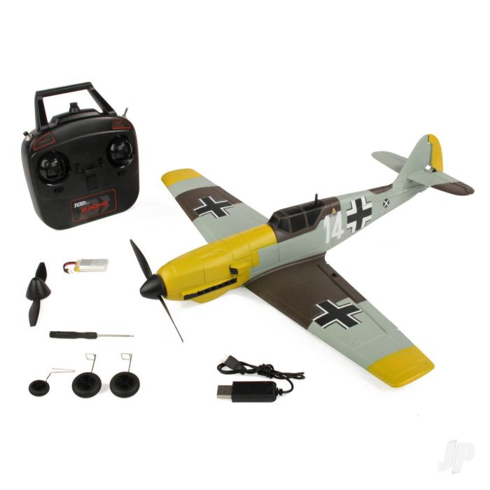 Top RC Hobby Messerschmitt BF-109 RTF Ready-To-Fly RC Plane (450mm) (Mode 2)