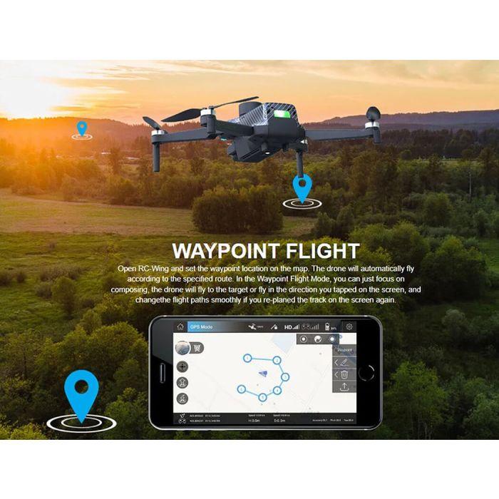 UDI RC Rage Pro Mini Drone Quadcopter w/FPV, GPS, Waypoint, Gimbal