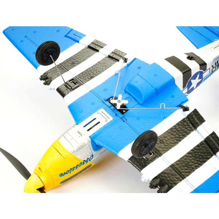 Volantex P-51 Mustang V2 Blue RTF RC Model Plane w/Gyro EPP Ready-To-Fly