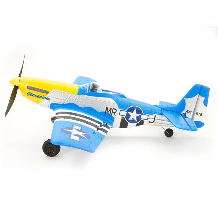 Volantex P-51 Mustang V2 Blue RTF RC Model Plane w/Gyro EPP Ready-To-Fly