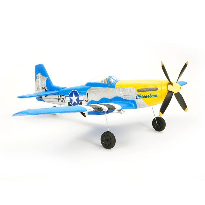 Volantex P-51 Mustang V2 Blue RTF RC Model Plane w/Gyro EPP Ready-To-Fly
