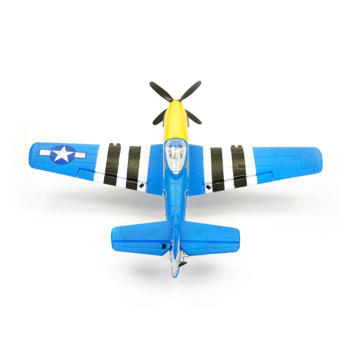 Volantex P-51 Mustang V2 Blue RTF RC Model Plane w/Gyro EPP Ready-To-Fly