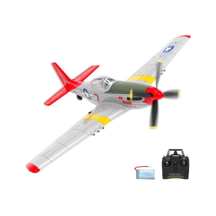 VOLANTEX P-51D MUSTANG V2 RED 4CH 400MM BRUSHED W/GYRO RTF