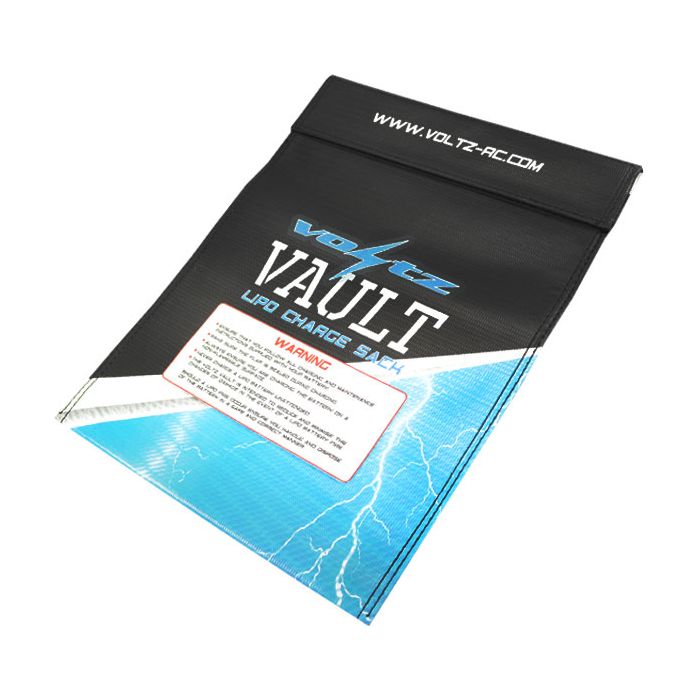 Voltz Charge Vault LiPo Bag Large 23cm x 30cm for Safe Charging