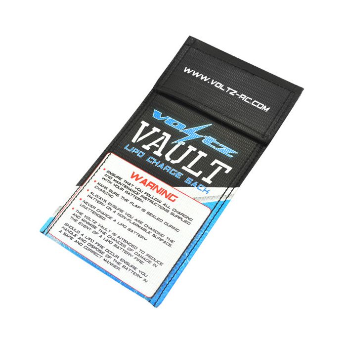 Voltz Charge Vault LiPo Bag Small 10cm x 20cm for Safe Charging