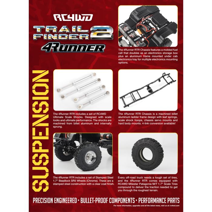 RC4WD Trail Finder 2 1985 Toyota 4Runner Hilux Surf RTR RC Truck - Red