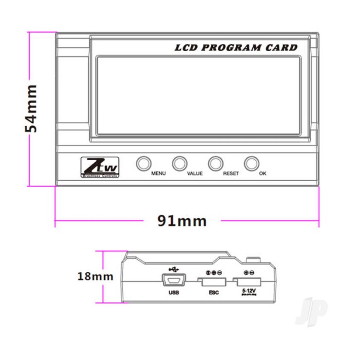 ZTW Seal LCD Program Card for RC Brushless ESC