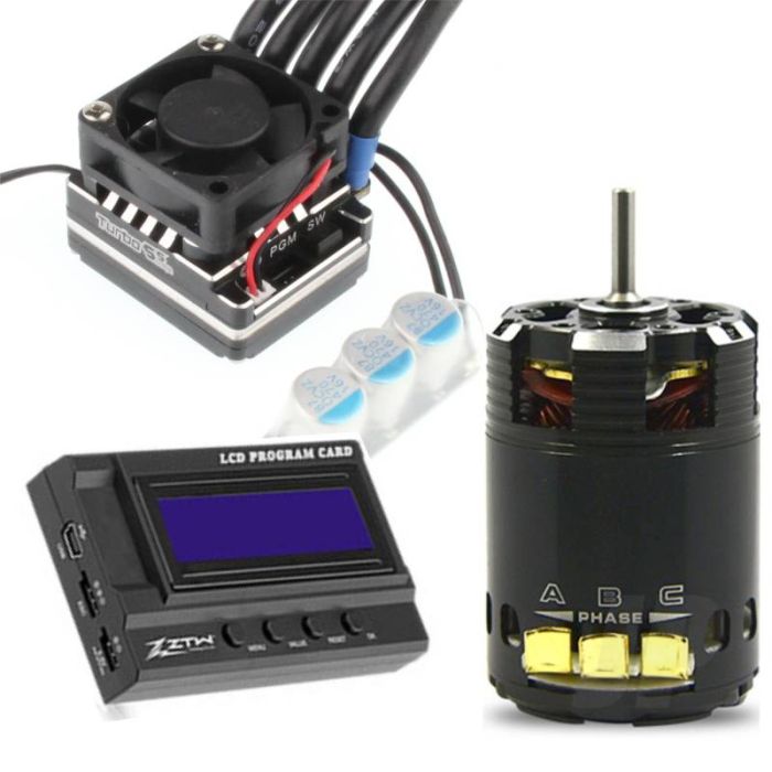 ZTW 1:10 RC Car Brushless Beast PRO Combo w/120A ESC + 3200Kv Motor + Prog. Card