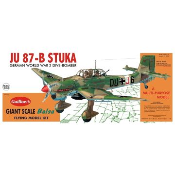 Junkers JU 87-B Stuka Giant Scale 1:16 Guillow's Balsa Aircraft Kit 870mm Wingspan