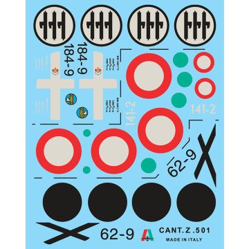 Italeri 1:72 CANT Z.501 Gabbiano Plastic Model Kit