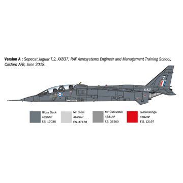 Italeri 1:72 RAF Jaguar T.2 Trainer Plastic Model Kit