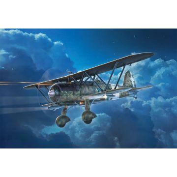 Italeri 1:72 FIAT CR.42 CN “Falco” Night Fighter Plastic Model Kit