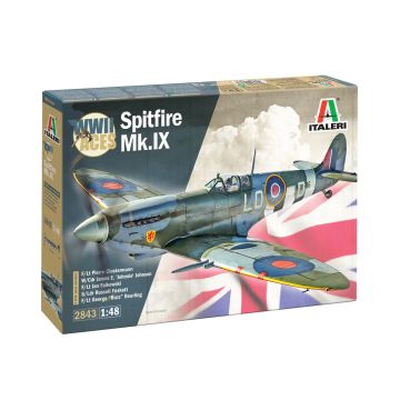 Italeri 1:48 Spitfire Mk. IX Aces Plastic Model Kit