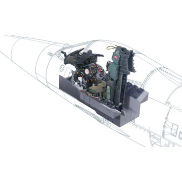 Italeri 1:12 F104G Cockpit Plastic Model Kit