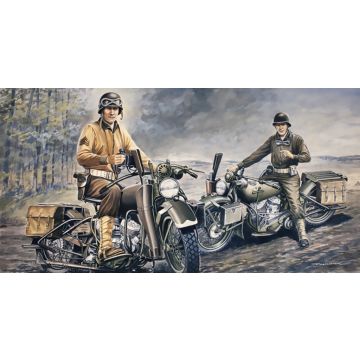 Italeri 1:35 U.S. MOTORCYCLES WW2 Plastic Model Kit