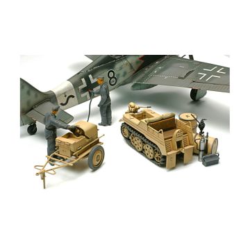 Tamiya 1:48 German Aircraft Power Supply Unit & Kettenkraftrad Set Plastic Model Kit