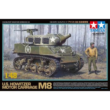 Tamiya 1:48 Howitzer Motorcarriage M8 Plastic Model Kit