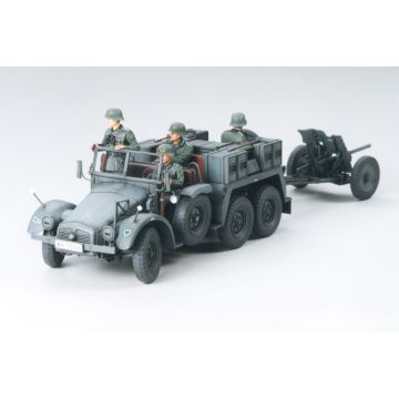 Tamiya 1:35 Krupp Towing Truck w/ 37mm Pak Plastic Model Kit