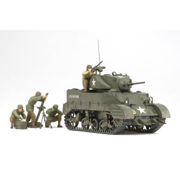 Tamiya 1:35 M5A1 W/4 Figures Plastic Model Kit