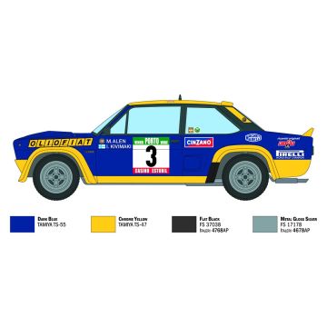 Italeri 1:24 Fiat 131 Arbarth Rally OL10 Fiat Plastic Model Kit