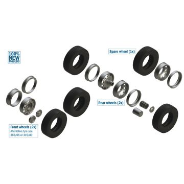 Italeri 1:24 EUROPEAN TYRES and RIMS Plastic Model Kit
