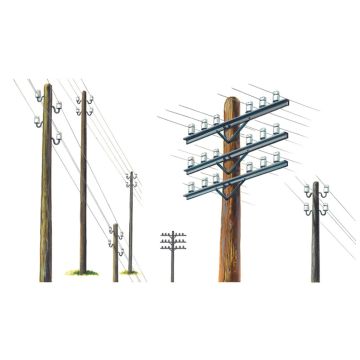 Italeri 1:35 TELEGRAPH POLES Plastic Model Kit