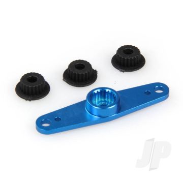 JP Aluminium CNC RC Servo Double Arm (Blue) (Futaba/JR/Hitec)