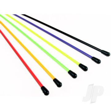 JP RC Car Boat Antenna Aerial Tube Plastic Pipe - 6 Assorted Colours