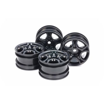 Tamiya C Shaped 10 Spoke Wheel - Black X 4