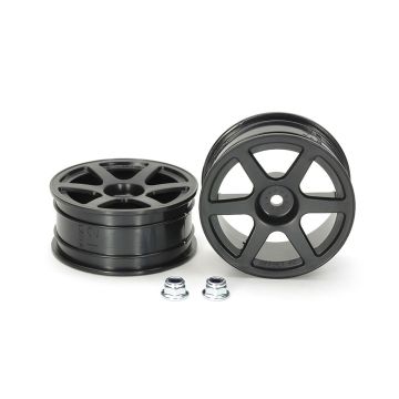 Tamiya Medium-Narrow 6 Spoke Wheels Offset +2mm (One Pair)