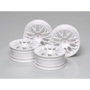 Tamiya M Narrow White Mesh Wheels X 2 Clr