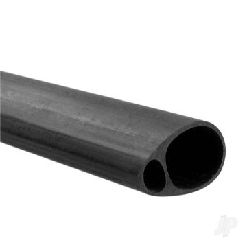 JP 19x12.5mm 1m Carbon Fibre Elliptic Tube 