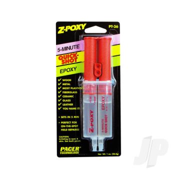 Zap PT36 Z-Poxy 5 Minute Epoxy Dual Syringe 1oz (Box of12)