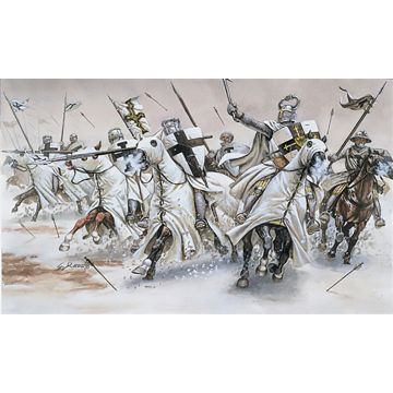 Italeri 1:72 TEUTONIC KNIGHTS (MEDIAVAL ERA) Plastic Model Kit