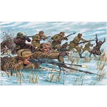 Italeri 1:72 WWII-RUSSIAN INFANTRY (WINTER UNIF) Plastic Model Kit