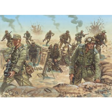 Italeri 1:72 WWII German DAK Infantry (48 Figures) Plastic Model Kit