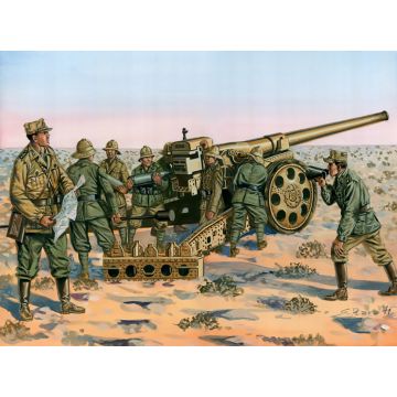 Italeri 1:72 WWII- Cannone da 149/40 with Crew Plastic Model Kit
