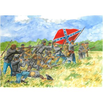 Italeri 1:72 CONFEDERATE INFANTRY AMERICAN CIVIL WAR Plastic Model Kit